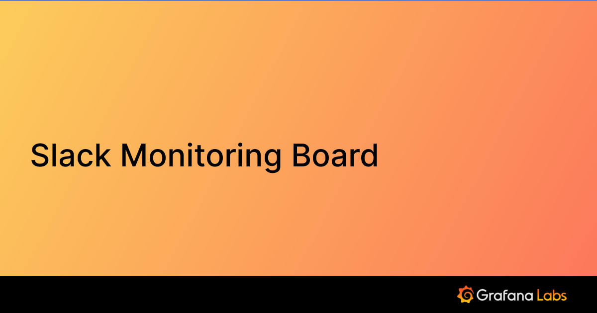 Slack Monitoring Board Grafana Labs